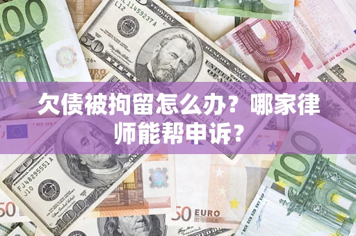 武汉欠债被拘留怎么办？哪家律师能帮申诉？